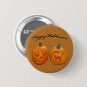 Twee pompoen gelukkig Halloween Ronde Button 5,7 Cm (Voorkant /achterkant)