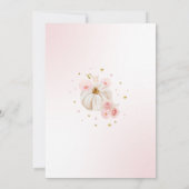 Twee Pompoen Meisjes Roze Verjaardagsfeestje Herfs Kaart (Achterkant)