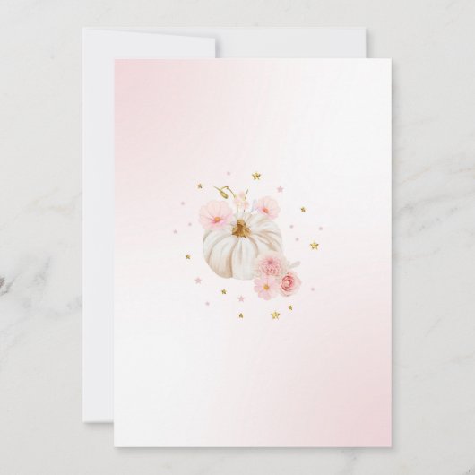 Twee Pompoen Meisjes Roze Verjaardagsfeestje Herfs Kaart (Achterkant)