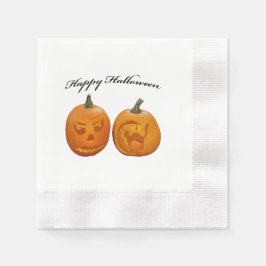 Twee Pompoenen Gelukkig Halloween Servet