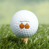 Twee pompoenen Happy Halloween Golfballen (Insitu Shirt)