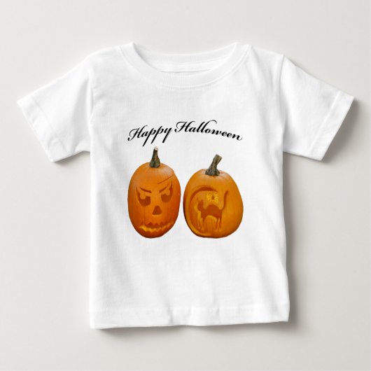 Twee pompoenen Happy Halloween T-shirt (Voorkant)