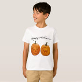 Twee pompoenen Happy Hallween T-shirt (Voorkant volledig)