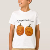 Twee pompoenen Happy Hallween T-shirt (Voorkant)