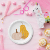 Twee pompoenen papieren bordje (Feest)