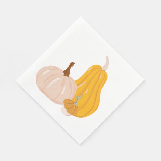 Twee pompoenen servet (Hoek)