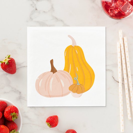 Twee pompoenen servet