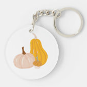 Twee pompoenen sleutelhanger (Achterkant)
