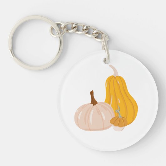 Twee pompoenen sleutelhanger (Voorkant)