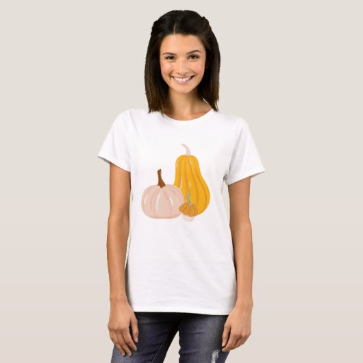 Twee pompoenen t-shirt (Voorkant volledig)