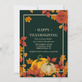 Twee pompoenen Thanksgiving uitnodiging (Voorkant)