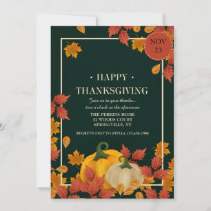 Twee pompoenen Thanksgiving uitnodiging