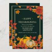 Twee pompoenen Thanksgiving uitnodiging (Voorkant / Achterkant)