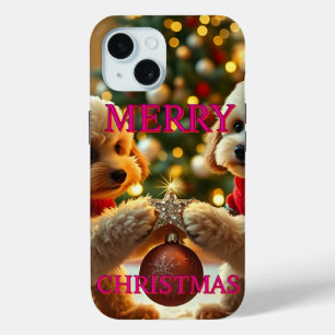 TWEE POODLES DIE KERST Vieren iPhone 15 Case
