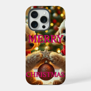 TWEE POODLES DIE KERST Vieren iPhone 15 Pro Case