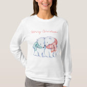 Twee poolBeren, vrolijk kerstShirt T-shirt (Voorkant)