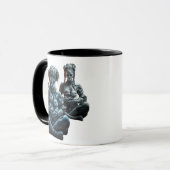 Twee poppen bekabelen hun konijnen. mok (Voorkant links)