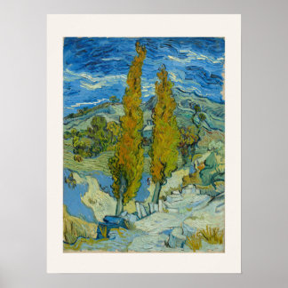 Twee Populieren door Van Gogh - Provence Landschap Poster