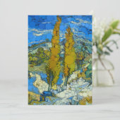 Twee populieren van After Vincent van Gogh Feestdagenkaart (Staand voorkant)