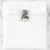 Twee portretten van Catullus Vierkante Sticker (Tas)