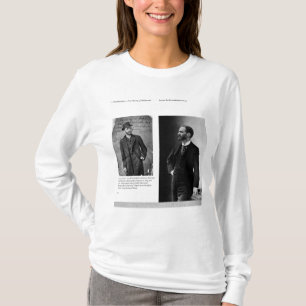Twee portretten van George Eastman 1884 en 1890 T-shirt