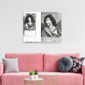 Twee portretten van Savinien Cyrano de Bergerac Canvas Afdruk (Insitu (Woonkamer))