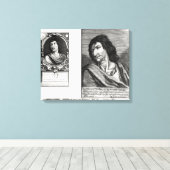 Twee portretten van Savinien Cyrano de Bergerac Canvas Afdruk (Insitu (Houten vloer))