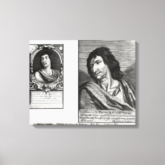 Twee portretten van Savinien Cyrano de Bergerac Canvas Afdruk (Voorkant)