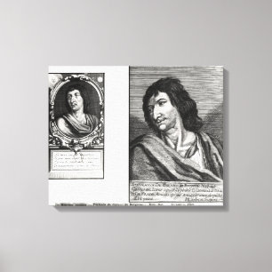 Twee portretten van Savinien Cyrano de Bergerac Canvas Afdruk