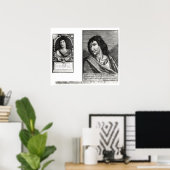 Twee portretten van Savinien Cyrano de Bergerac Poster (Thuiskantoor)