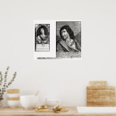 Twee portretten van Savinien Cyrano de Bergerac Poster (Keuken)
