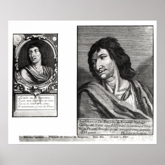 Twee portretten van Savinien Cyrano de Bergerac Poster (Voorkant)
