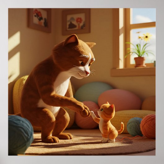 Twee posters katten (Voorkant)