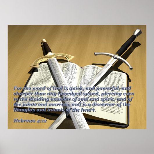 Twee posters met een speerwoord (Voorkant)