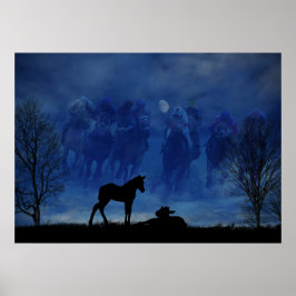 Twee Posters met een Thoroughbred Racehorse Foals