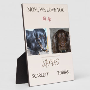 Twee poten koesteren mama altijd fotoplaat