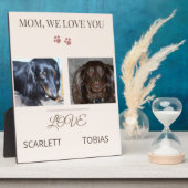 Twee poten koesteren mama altijd fotoplaat (Zijkant)