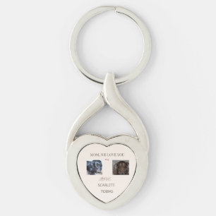 Twee poten vullen moeders hart met liefde sleutelhanger