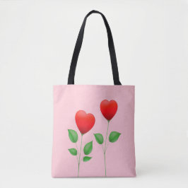 Twee prachtige betoverende harten tote bag