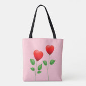 Twee prachtige betoverende harten tote bag (Achterkant)