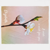 Twee prachtige Japanse abrikozenbloemen Fleece Deken (Voorkant (Horizontaal))