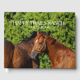 Twee prachtige kastanjepaarden Ranch/Hospitality Gastenboek