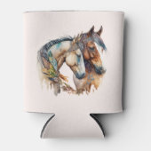 Twee prachtige paarden Western Boho Blikjeskoeler (Voorkant)