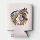 Twee prachtige paarden Western Boho Blikjeskoeler (Achterkant)