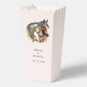 Twee prachtige paarden Western Boho bruiloft Bedankdoosjes (Achterkant)