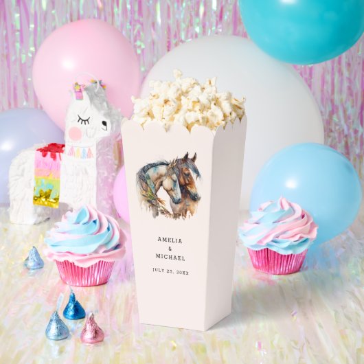 Twee prachtige paarden Western Boho bruiloft Bedankdoosjes (Feest)