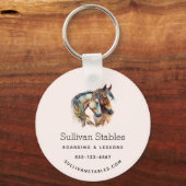 Twee prachtige paarden Western Boho Business Sleutelhanger (Voorkant)