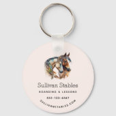 Twee prachtige paarden Western Boho Business Sleutelhanger (Achterkant)