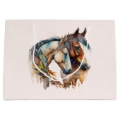 Twee prachtige paarden Western Boho Groot Cadeauzakje (Voorkant)