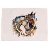 Twee prachtige paarden Western Boho Groot Cadeauzakje (Achterkant)